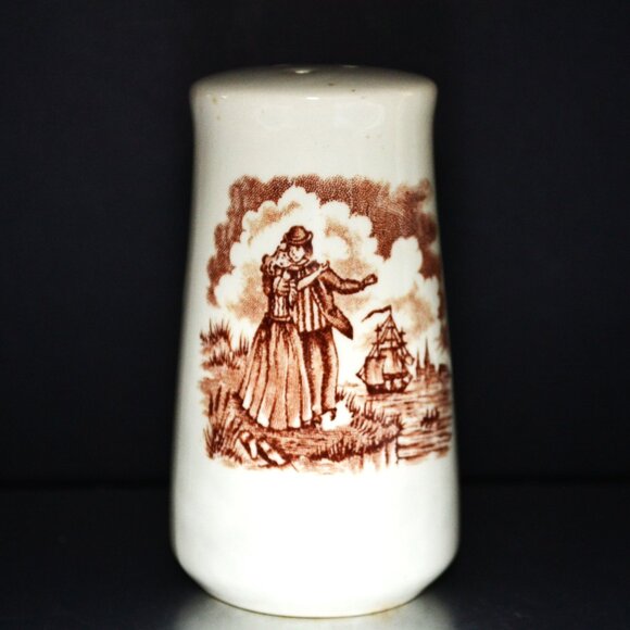 Vintage Alfred Meakin Fair Winds Salt And Pepper Shakers Nautical Patriotic - Picture 5 of 8